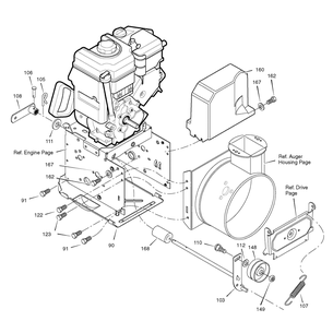 Frame Diagram and Parts List for 1695367-6291570X61 2007 Briggs and Stratton Snow Blower